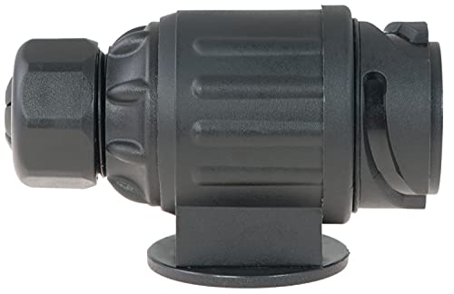 valonic Enchufe de Remolque de 13 Pines - Incluye Plantilla de cableado, Negro, Conector Remolque, piña para Caravana