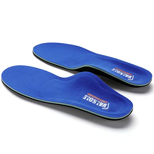 Valsole Plantillas Ortopédicas soportes de arco y talones la absorción de choque- para el dolor de talón, pie plano, Fascitis Plantar, dolor de rodilla y espalda (37-38 EU (240mm), V107C-Azul)