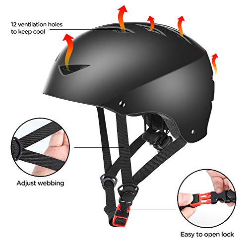 ValueTalks Casco Bicicleta Infantil con ajustador para Monopatín Patinaje BMX Esquiar,Apto para los niños de 5-16 años