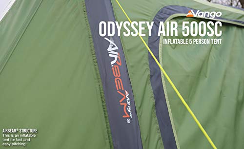 Vango Airbeam Odyssey Air Inflatable Tent, Unisex Adulto, Epsom Green