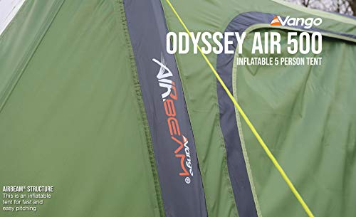 Vango Airbeam Odyssey Air Inflatable Tent, Unisex Adulto, Epsom Green, Talla Única