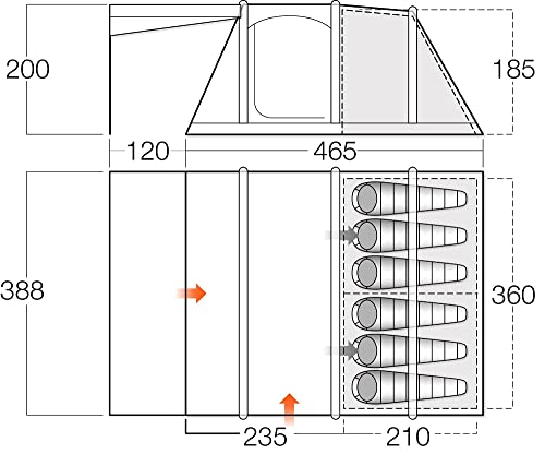 Vango Airbeam Odyssey Air Inflatable Tent, Unisex Adulto, Epsom Green, Talla Única