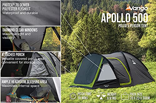 Vango Apollo Tent, Unisex Adulto, Black, Talla Única