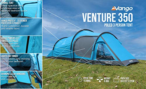 Vango Venture Tent, Unisex Adulto, River Blue, Talla Única