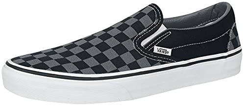 VANS Classic Slip-On Checkerboard, Zapatillas Unisex Adulto, Blanco (Black/Pewter Ch), 42 EU