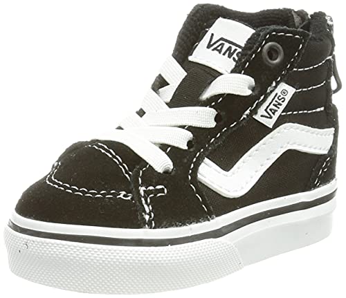 Vans Filmore Hi Zip, Zapatillas Altas, Suede Canvas Black White, 26 EU