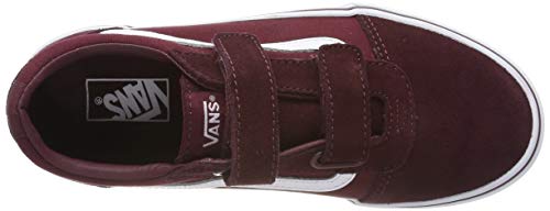 Vans Ward V-Velcro, Zapatillas de Deporte Hombre, Rojo (Suede/Canvas, Port Royale/White U1a), 39 EU