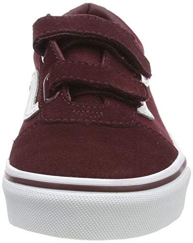 Vans Ward V-Velcro, Zapatillas de Deporte Hombre, Rojo (Suede/Canvas, Port Royale/White U1a), 39 EU