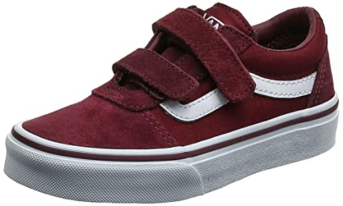 Vans Ward V-Velcro, Zapatillas de Deporte Hombre, Rojo (Suede/Canvas, Port Royale/White U1a), 39 EU