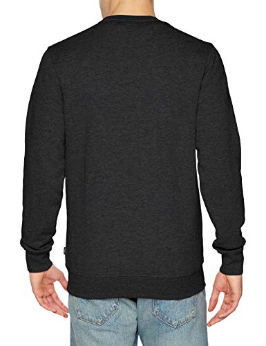 Vans_Apparel Basic Crew Fleece Sudadera, Negro (Black Heather Bhh), Small para Hombre