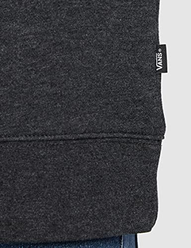 Vans_Apparel Basic Crew Fleece Sudadera, Negro (Black Heather Bhh), Small para Hombre