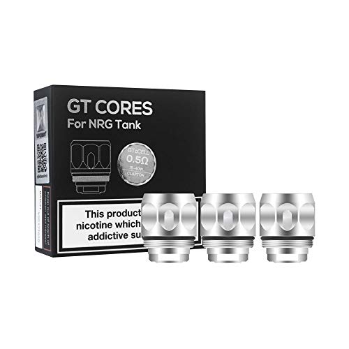 Vaporesso NRG & SE Mini tanque GT cCell Bobinas de repuesto de cerámica Paquete de 3 (GT cCell resistencia 0.5 ohm (15-40W)), Este producto no contiene nicotina ni tabaco