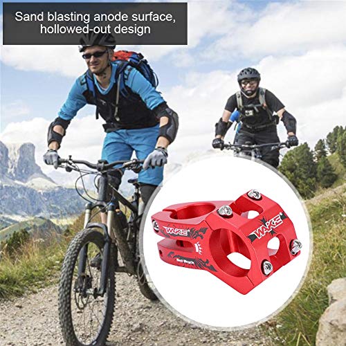 Vástago de Bicicleta Corto de Manillar, 31.8mm Potencia para Bicicleta Montaña Elevador de Vástago de Manillar Bar Stem Tallo de Barra para Bicicleta de Carretera Ciclismo MTB BMX Fixie Gear (Rojo)