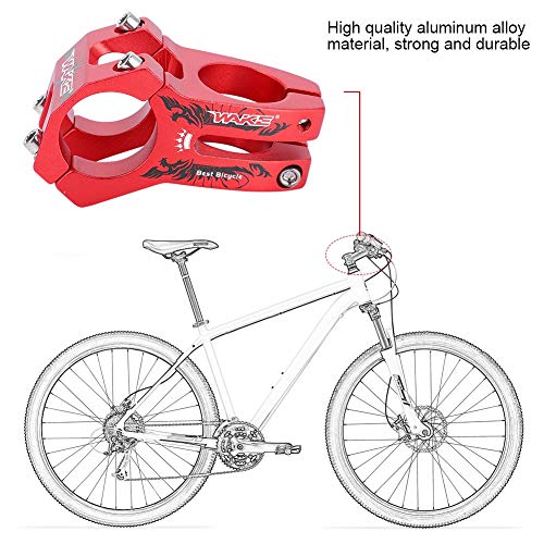 Vástago de Bicicleta Corto de Manillar, 31.8mm Potencia para Bicicleta Montaña Elevador de Vástago de Manillar Bar Stem Tallo de Barra para Bicicleta de Carretera Ciclismo MTB BMX Fixie Gear (Rojo)