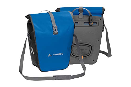 VAUDE Aqua Back – Juego de 2 bolsas para bici adaptables a la carga e impermeables, Azul, Talla única