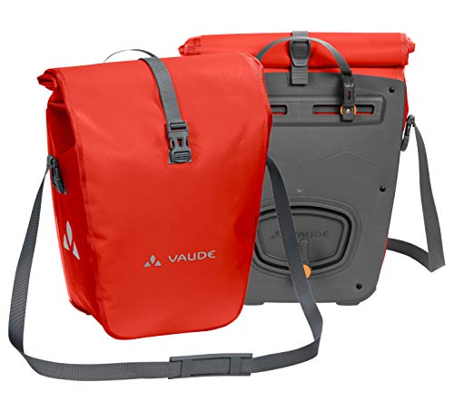 VAUDE Aqua Back – Juego de 2 bolsas para bici adaptables a la carga e impermeables, Rojo (Lava), Talla única