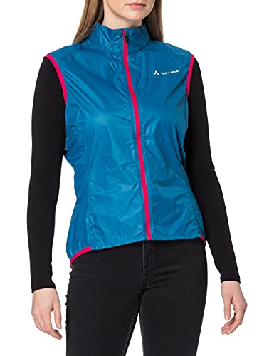 VAUDE Chaleco Air Vest III para mujer, Mujer, Chaqueta, 40807, Kingfisher/Pink, 34