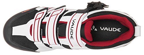 Vaude Exire Advanced RC, Zapatillas de Ciclismo de Carretera Unisex Adulto, Blanco-Weiß (White/Red 079), 46 EU