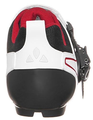 Vaude Exire Advanced RC, Zapatillas de Ciclismo de Carretera Unisex Adulto, Blanco-Weiß (White/Red 079), 46 EU