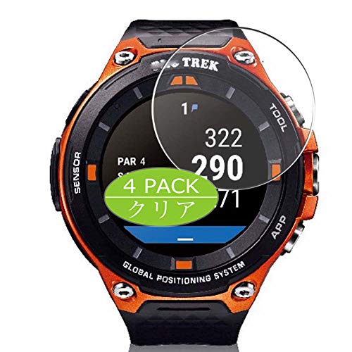 Vaxson - Juego de 4 protectores de pantalla compatibles con CASIO PRO TREK Smart WSD-F20X WSD-F20, protector de pantalla ultra HD [no de vidrio templado] TPU flexible