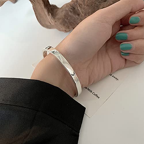 VELESAY Luna Sol Pulsera Plata 925 Mujer Niña Regalo Aniversario Pareja Regalo Aniversario Mujer Pulsera Pareja