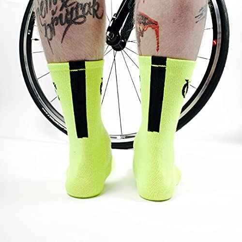 VeloChampion Calcetines Coolmax Transpirable Ciclismo Amarillo x 3 (38-42)