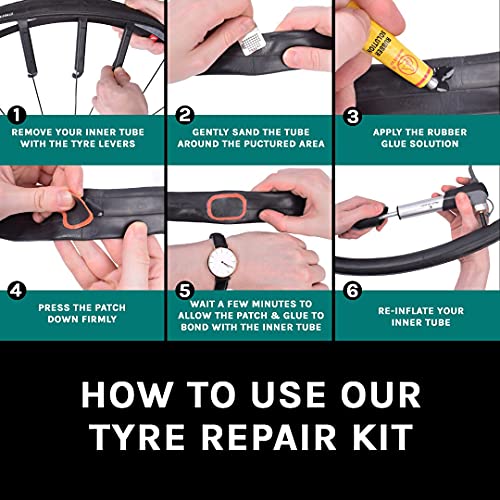 VeloChampion Glue Kit de reparación de pinchazos: Adecuado para Bicicletas de Carretera, montaña o de cercanías