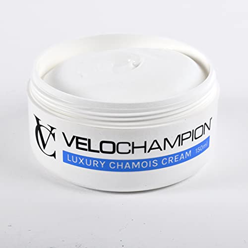 VeloChampion Luxury Crema de Gamuza Anti-Rozaduras 150ml. para Ciclistas y Corredores. Evita Las Rozaduras y Las molestias. (150 ml, Sin Mentol)