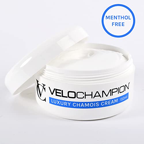 VeloChampion Luxury Crema de Gamuza Anti-Rozaduras 150ml. para Ciclistas y Corredores. Evita Las Rozaduras y Las molestias. (150 ml, Sin Mentol)