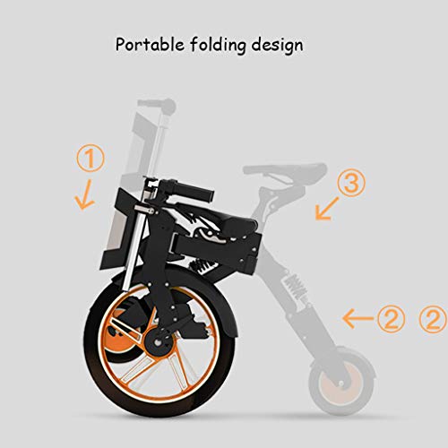 Vélos électriques Lxn Plegable Adulto, Batería Desmontable para Patinete Eléctrico Portátil de Aleación de Aluminio Batería de Litio de 36 V 250 W