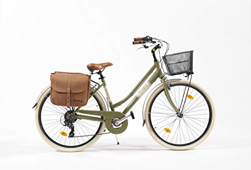 VENICE - I love Italy Bicicleta de ciudad de 28 pulgadas 605 de aluminio, color verde