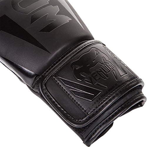 Venum Elite Guantes de Boxeo, Unisex Adulto, Negro Matte/Negro, 14 oz