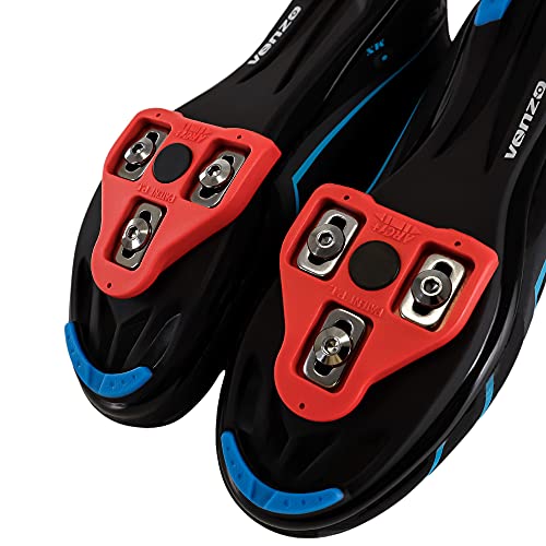 Venzo Zapatillas de ciclismo para mujer, compatibles con Peloton Shimano SPD & Look ARC Delta, perfectas para interiores y carreras de carretera, bicicletas de ejercicio en interiores, color azul 41