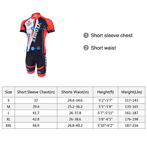 VEOBIKE Conjunto de maillot de manga corta para hombre, camiseta de ciclismo para hombre, transpirable, secado rápido, talla M, color azul y blanco