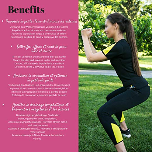 VeoFit Pantalón de Sudoración Adelgazante Talla S : Tonifica y Elimina el Exceso de Agua para una Piel más Tersa y una Figura más Estilizada. OFRECIDOS: Funda + Guía Fitness