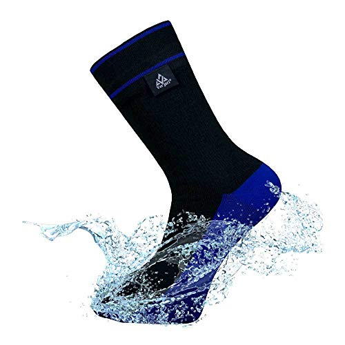 VER JARI Calcetines Impermeables Verjari | Interior Coolmax | Negro y Azul (Negro y Azul, 36-38)