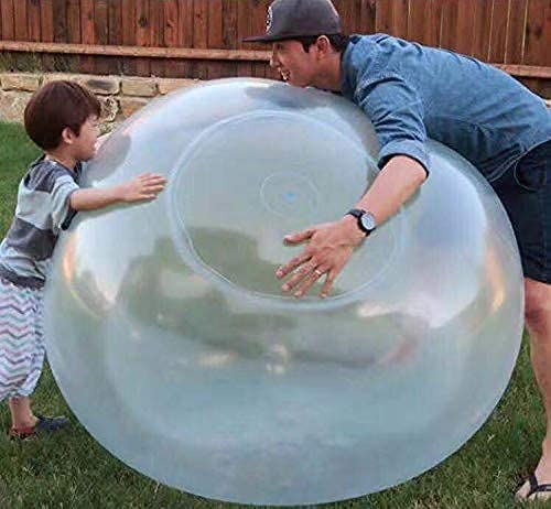 Vercico Bubble Ball Gigante, Bubble Balloon Water, Bubble Ball XXL Agua, Inflatable Bubble Ball, Bola de Burbujas Inflable para Adultos, Niños, Globo Transparente (Azul)