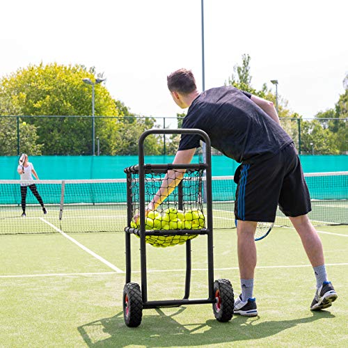 Vermont Carro Portapelotas de Tenis/Pádel/Béisbol – Carrito de Acero con Capacidad de 300 Pelotas | Ideal para Entrenadores Deportivos | Almacenamiento Eficiente de Pelotas