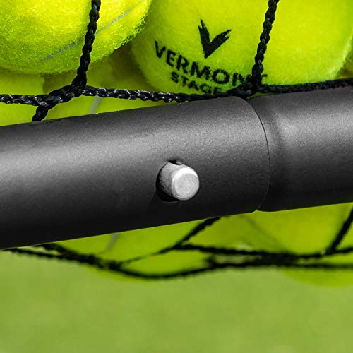 Vermont Carro Portapelotas de Tenis/Pádel/Béisbol – Carrito de Acero con Capacidad de 300 Pelotas | Ideal para Entrenadores Deportivos | Almacenamiento Eficiente de Pelotas