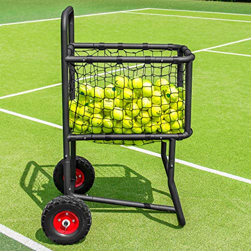 Vermont Carro Portapelotas de Tenis/Pádel/Béisbol – Carrito de Acero con Capacidad de 300 Pelotas | Ideal para Entrenadores Deportivos | Almacenamiento Eficiente de Pelotas