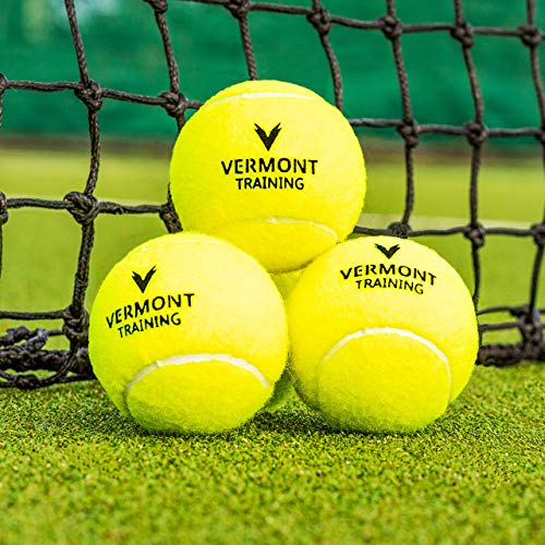 Vermont Pelotas de Tenis para Entrenamientos | Pelotas Sin Presión (Cubo de 60 Pelotas)