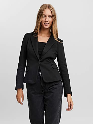 Vero Moda Vmjulia LS Blazer Dnm Noos Chaqueta, Negro (Black), 40 EU para Mujer