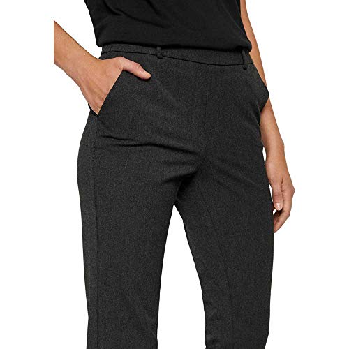 Vero Moda Vmmaya Mr Loose Solid Pant Noos Pantalones, Gris (Dark Grey Melange Dark Grey Melange), 34/ L30 (Talla del Fabricante: X-Small) para Mujer
