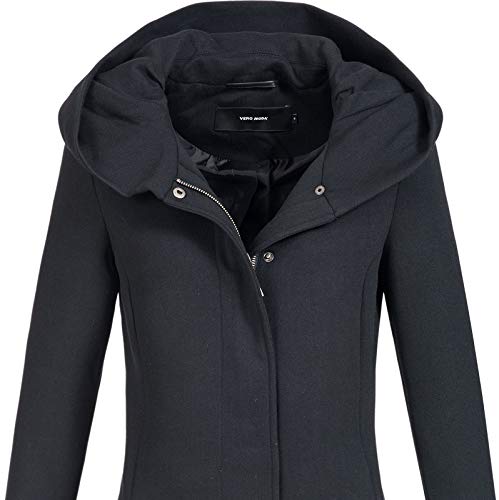 Vero Moda Vmverodona LS Jacket Noos Abrigo, Negro (Black Black), 36 (Talla del Fabricante: X-Small) para Mujer