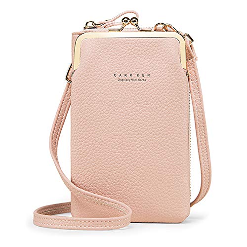 VEVESMUNDO Mujeres Bolso Bandolera Moda Pequeño Largo PU Piel Crossbody Bandolera Bolsillo Billetera Cartera Monedero para Teléfono Móvil