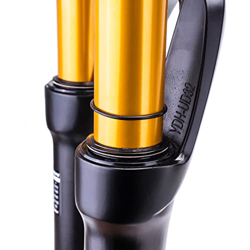 VGAGV Horquilla Delantera para Bicicleta de montaña Horquilla Delantera con amortiguación de Impactos para Bicicletas 26 Pulgadas / 27,5 Pulgadas / 29 Pulgadas Cámara Doble absorción de Impactos,29