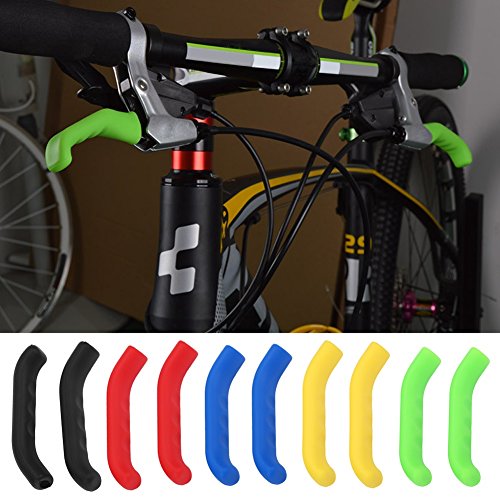 VGEBY 1Par de Mangas de Manillar de Freno Antideslizantes Cubiertas de Las Manijas de Freno Fundas para Manijas de Freno de Bicicletas de Carretera y Montaña (Color : Rojo)