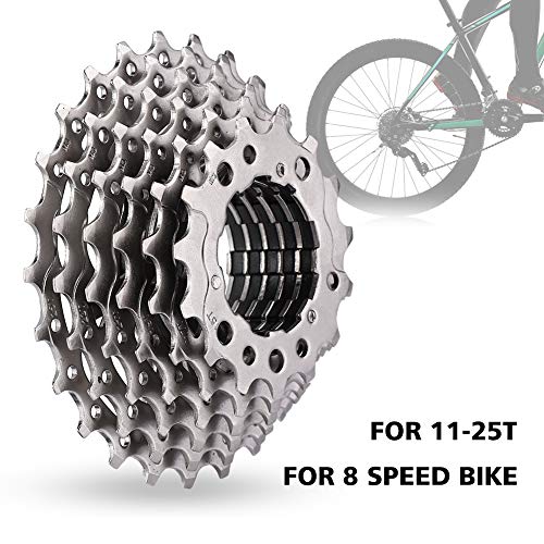 VGEBY 8 casetes de Rueda Libre 11-25T para Bicicleta, Engranaje Fijo de reemplazo de Ciclo del piñón del Casete de Bicicleta