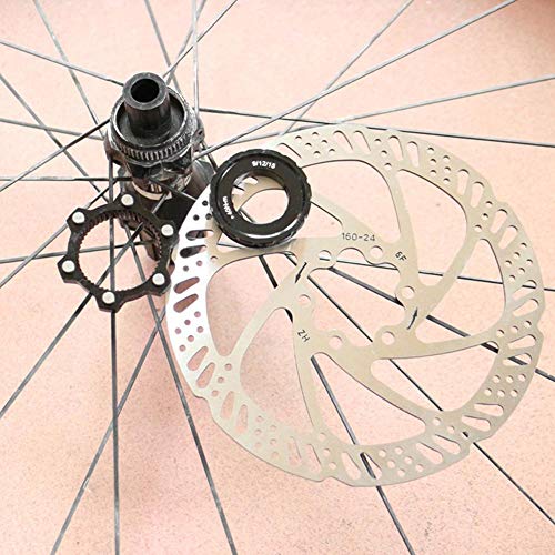 VGEBY Adaptador de Bloqueo Central de Bicicleta a 6 Pernos Centerlock a Adaptador de Rotor de 6 Pernos Disco Freno Boost Hub Espaciador