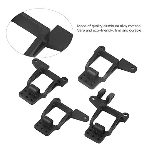 VGEBY Amortiguador 4pcs Ajustable Delantero Trasero Amortiguadores Puntales Amortiguador Torres Montaje Apto para Traxxas TRX-4 RC Car(Negro)